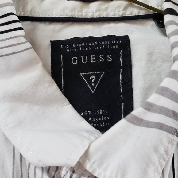 Guess Brand Slim Fit Mens long sleeved shirt, size Medium - Picture 5 of 9